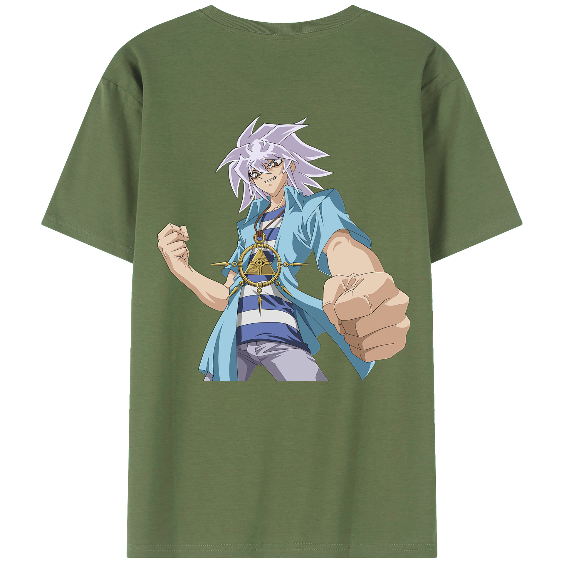 （画像用） 遊☆戯☆王 Yu-Gi-Oh! 綿100％ メンズ半袖Tシャツ（バックプリント） 通気性